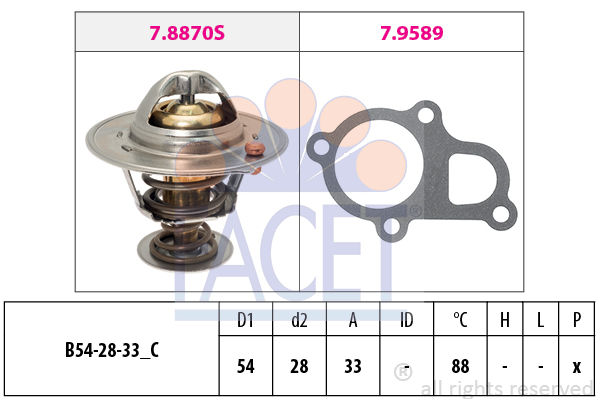 Termostat FACET 7.8870