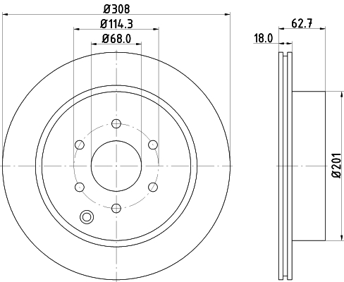Tarcza hamulcowa HELLA 8DD 355 115-851