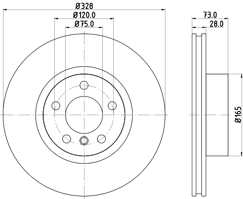 Tarcza hamulcowa HELLA 8DD 355 129-631