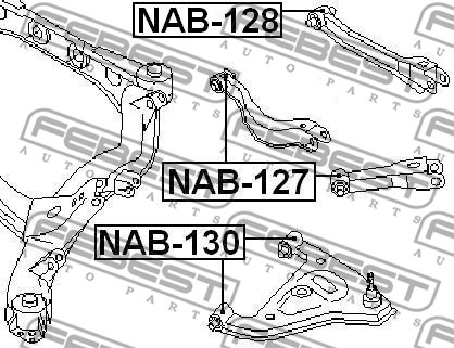 Tuleja wahacza FEBEST NAB-130