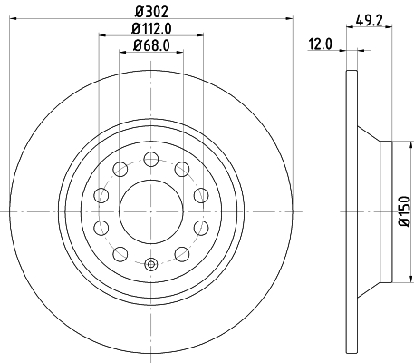 Tarcza hamulcowa HELLA PAGID 8DD 355 111-181