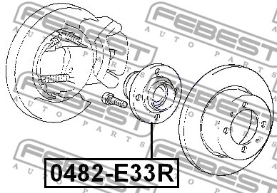 Piasta koła FEBEST 0482-E33R