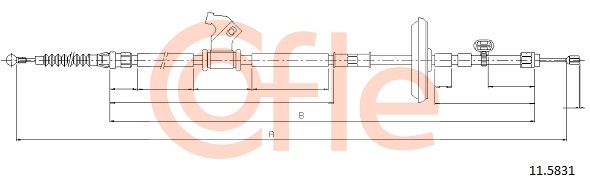 Linka hamulca ręcznego COFLE 92.11.5831