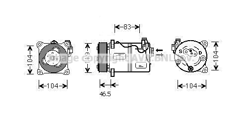 Kompresor klimatyzacji AVA QUALITY COOLING VOK059