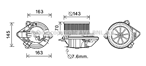 Silnik elektryczny dmuchawy AVA QUALITY COOLING CN8510
