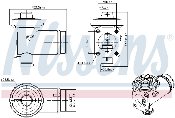 Zawór EGR NISSENS 98352