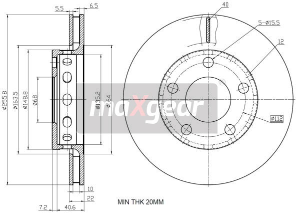 Tarcza hamulcowa MAXGEAR 19-2450