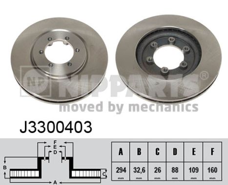 Tarcza hamulcowa NIPPARTS J3300403