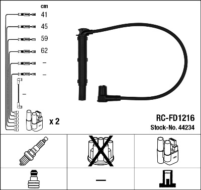 Przewody zapłonowe NGK 44234