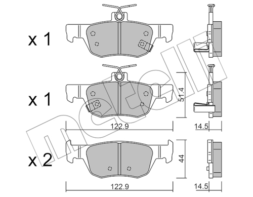 Klocki hamulcowe METELLI 22-1226-0