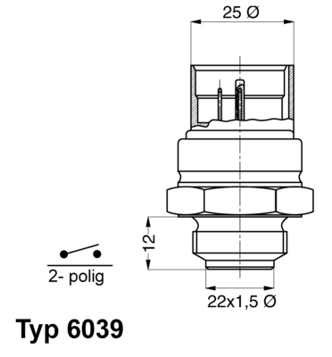 Włącznik wentylatora WAHLER 6039.95D