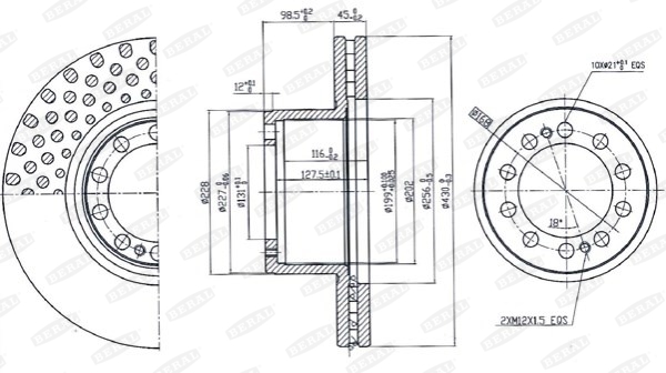 Tarcza hamulcowa BERAL BCR323A