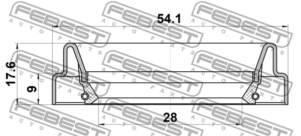 Pierścień uszczelniający wał napędowy FEBEST 95FDS-30540918X