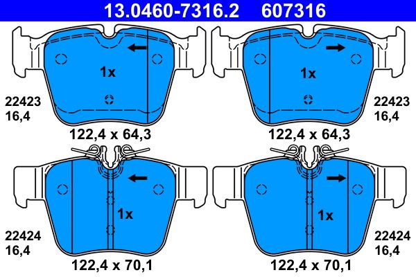 Klocki hamulcowe ATE 13.0460-7316.2