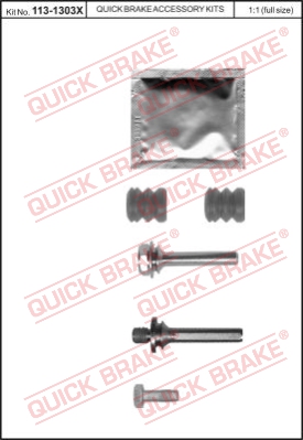 Zestaw tulei prowadzących zacisk hamulca QUICK BRAKE 113-1303X
