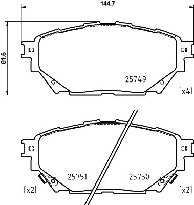 Klocki hamulcowe HELLA 8DB 355 039-471