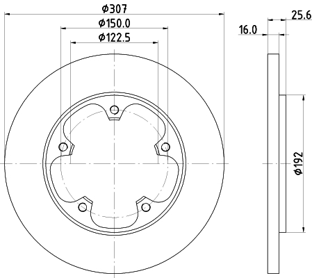 Tarcza hamulcowa HELLA 8DD 355 122-781