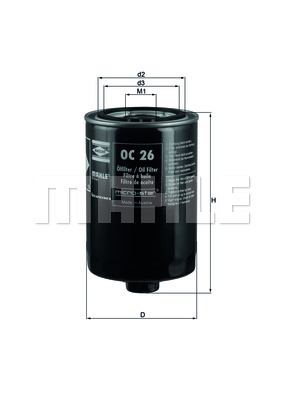 Filtr oleju MAHLE OC 26