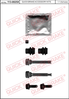 Zestaw tulei prowadzących zacisk hamulca QUICK BRAKE 113-0025X
