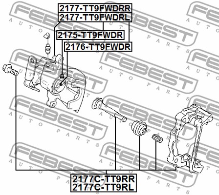 Zacisk hamulca FEBEST 2177-TT9FWDRR