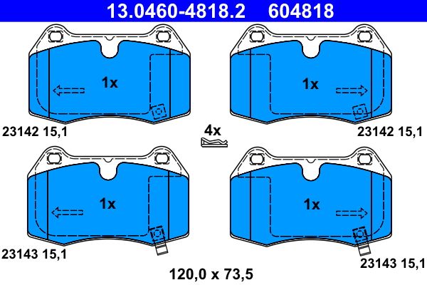 Klocki hamulcowe ATE 13.0460-4818.2