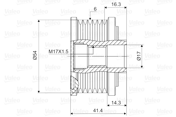Sprzęgło alternatora VALEO 588045