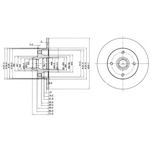 Tarcza hamulcowa DELPHI BG2389