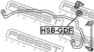 Guma stabilizatora FEBEST HSB-GDF