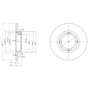 Tarcza hamulcowa DELPHI BG2400