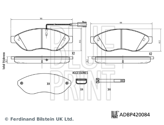 Klocki hamulcowe BLUE PRINT ADBP420084