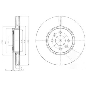 Tarcza hamulcowa DELPHI BG3929