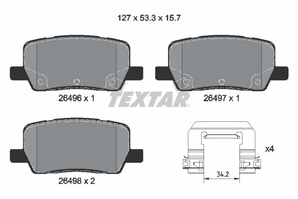 Klocki hamulcowe TEXTAR 2649601