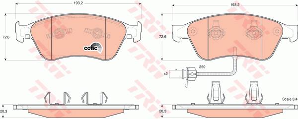 Klocki hamulcowe TRW GDB1553