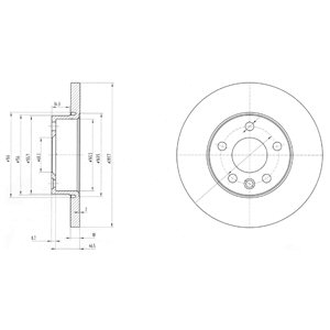 Tarcza hamulcowa DELPHI BG3415