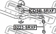 Guma stabilizatora FEBEST CDSB-SRXF