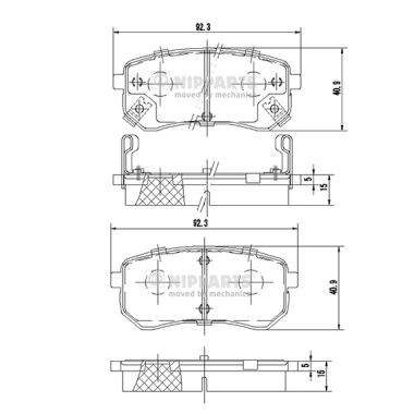 Klocki hamulcowe NIPPARTS J3610307
