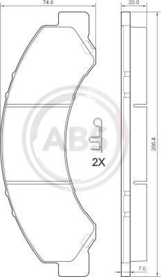 Klocki hamulcowe A.B.S. 37713
