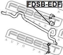 Guma stabilizatora FEBEST FDSB-EDF