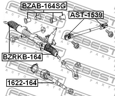 Osłona drążka kierowniczego FEBEST BZRKB-164