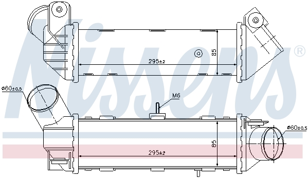 Chłodnica powietrza intercooler NISSENS 96796