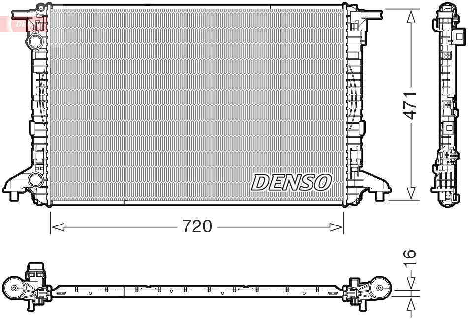 Chłodnica, układ chłodzenia silnika DENSO DRM02049