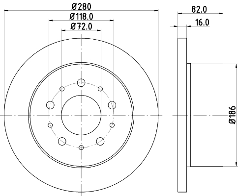 Tarcza hamulcowa HELLA PAGID 8DD 355 108-961