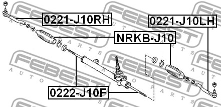 Drążek kierowniczy FEBEST 0222-J10F