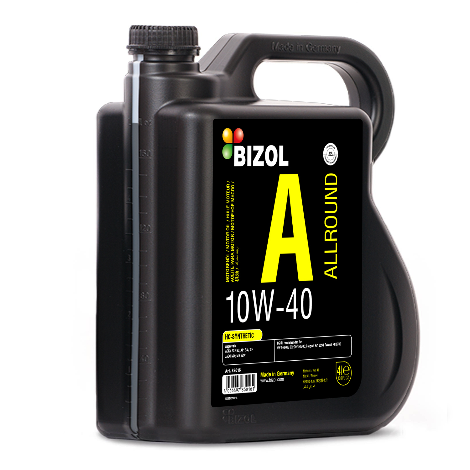 Olej silnikowy Bizol 10W-40 4L  A3/B3
