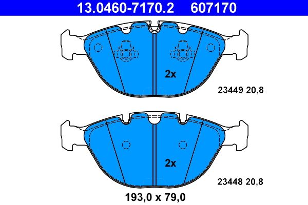 Klocki hamulcowe ATE 13.0460-7170.2