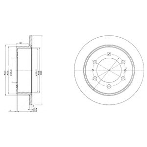 Tarcza hamulcowa DELPHI BG3522