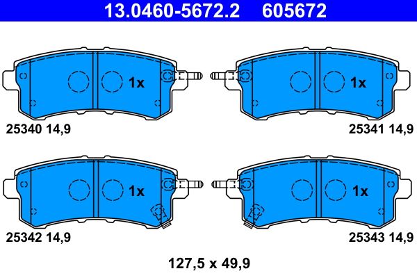 Klocki hamulcowe ATE 13.0460-5672.2