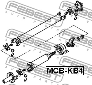 Łożysko centralne wału napędowego FEBEST MCB-KB4