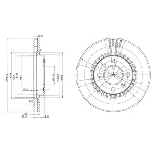 Tarcza hamulcowa DELPHI BG2619