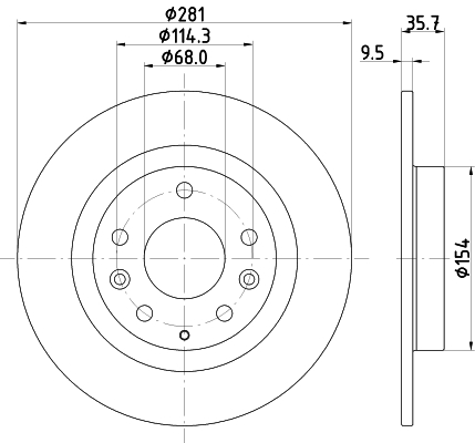 Tarcza hamulcowa HELLA 8DD 355 126-711